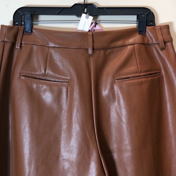 Anthropologie Davina Faux Leather Culottes SzL - Picture 6 of 10